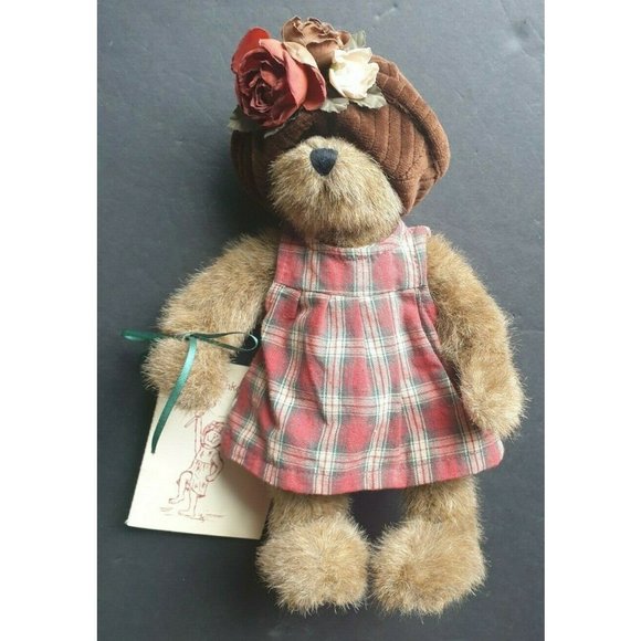Boyds Bears Lizzie Wishkabibble 10" Tags Teddy Plaid Dress Archive Collection - Picture 8 of 10